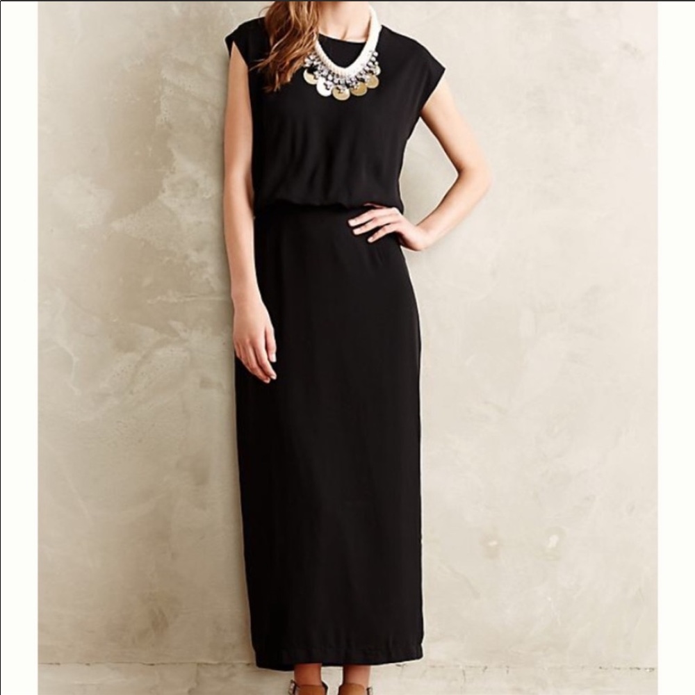 Maeve Black Midi Dress